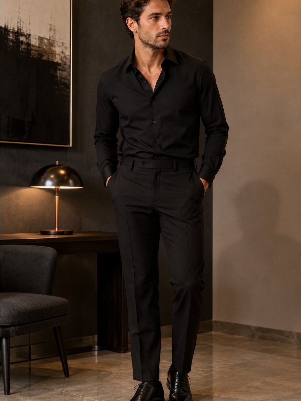 Haggar Black Dress Trousers